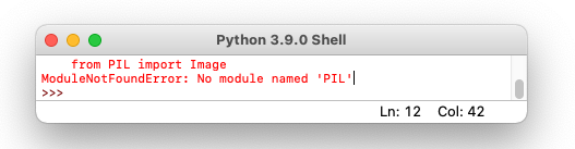 ModuleNotFoundError: No module named 'PIL' 에러