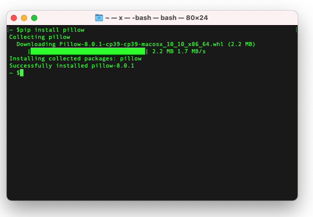 ModuleNotFoundError: No module named 'PIL' 에러 해결법