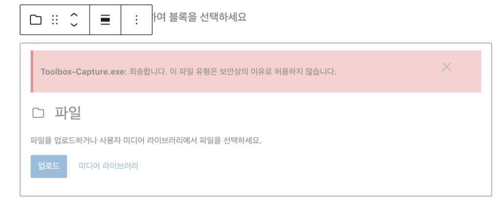 [워드프레스] 4.7 버전 이후 업로드 파일 확장자 추가하기 : 죄송합니다. 이 파일 유형은 보안상의 이유로 허용하지 않습니다. 해결